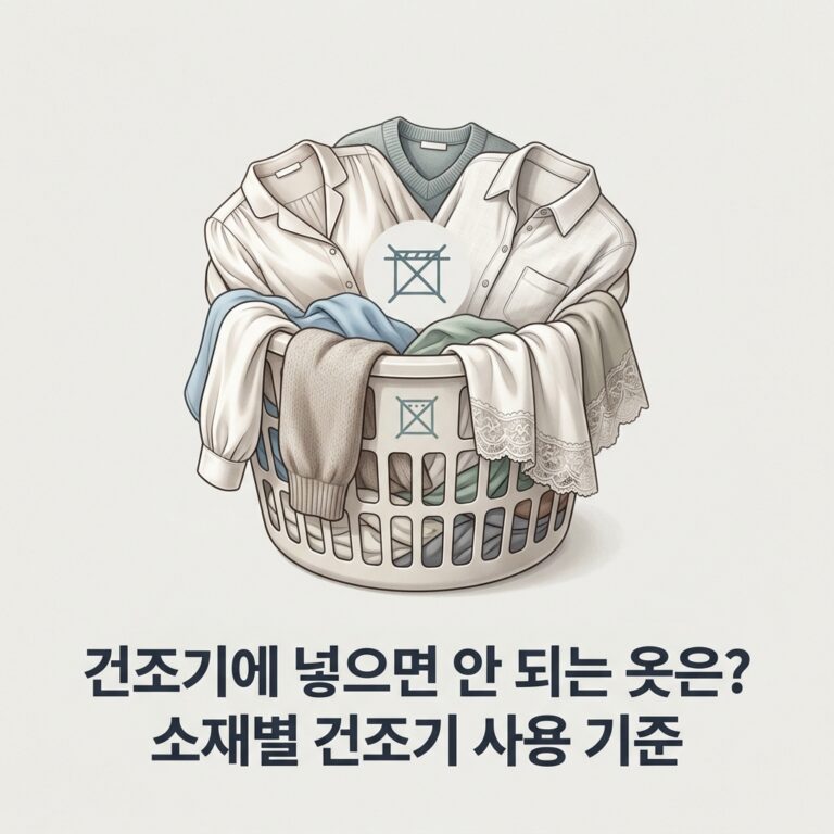 건조기에 넣으면 안 되는 옷은? 소재별 건조기 사용 기준