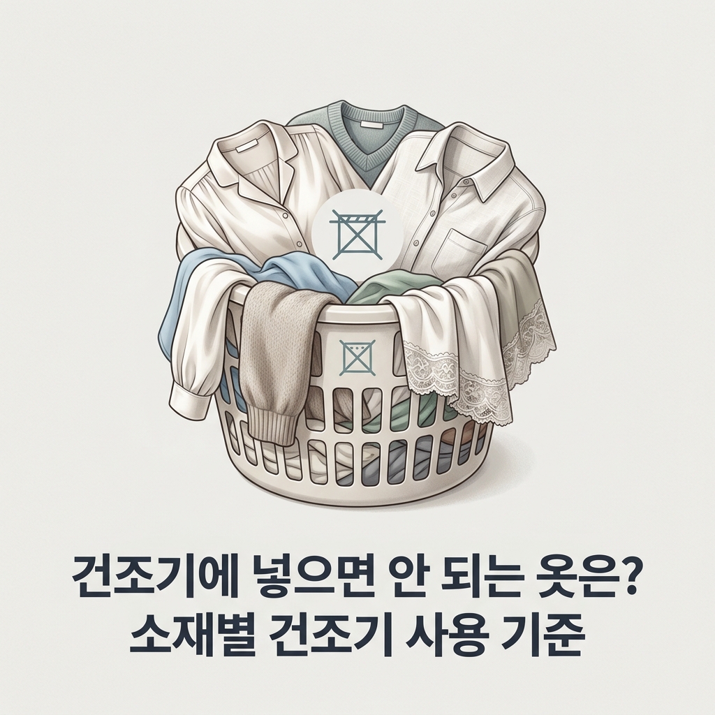 건조기에 넣으면 안 되는 옷은? 소재별 건조기 사용 기준