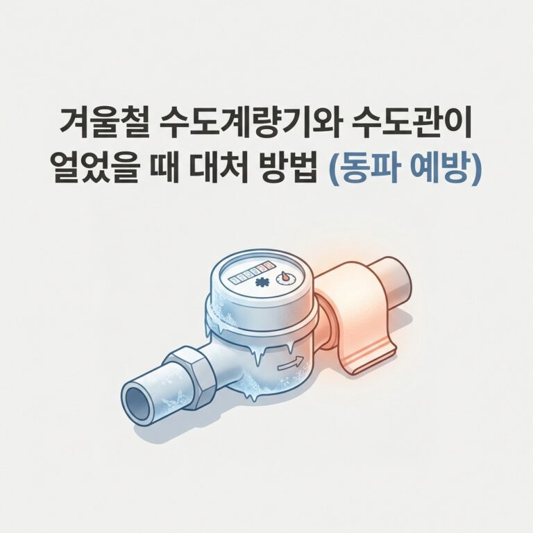 겨울철 수도계량기와 수도관이 얼었을 때 대처 방법 (동파 예방)