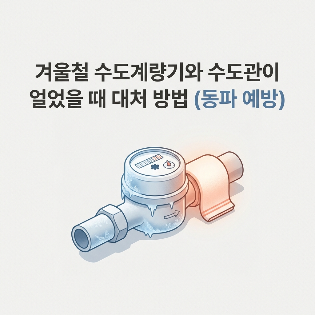겨울철 수도계량기와 수도관이 얼었을 때 대처 방법 (동파 예방)