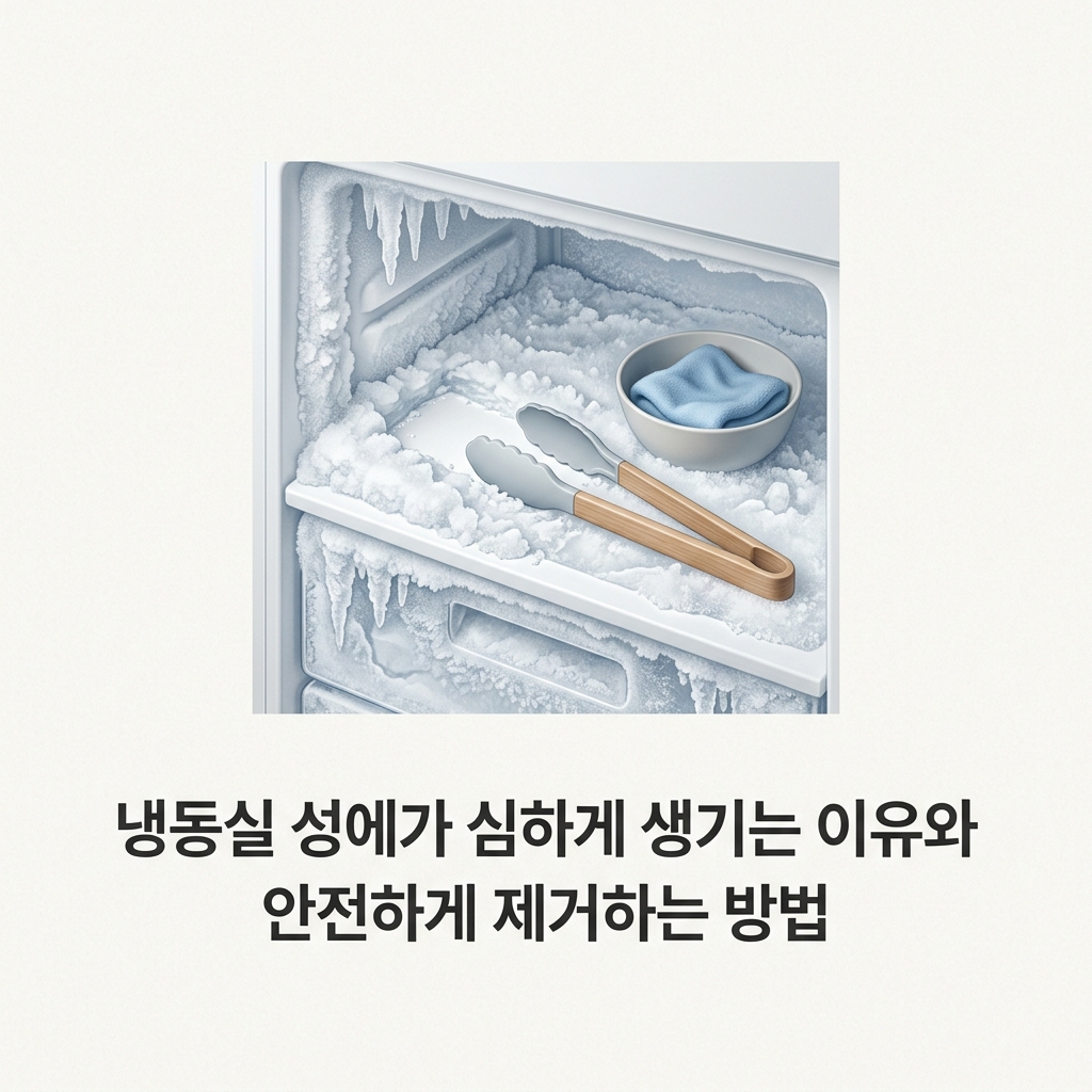 냉동실 성에가 심하게 생기는 이유와 안전하게 제거하는 방법