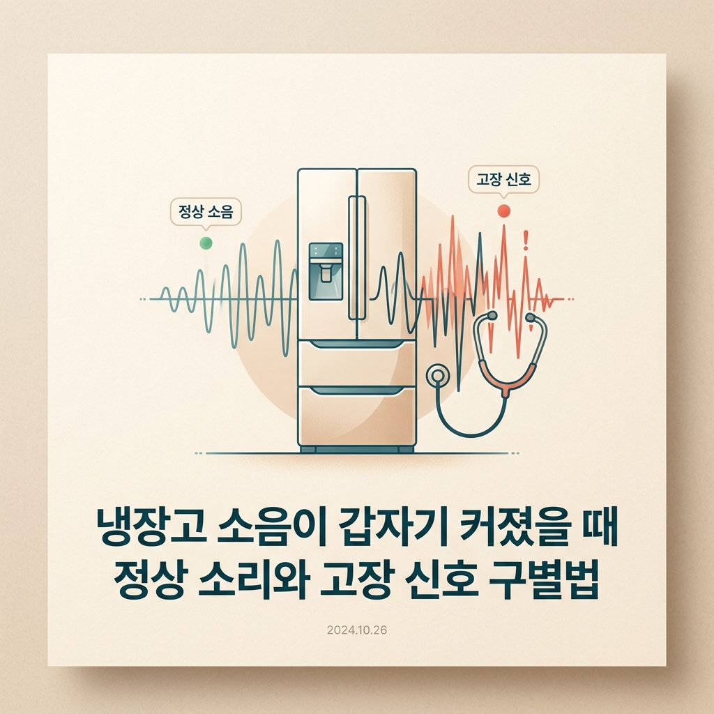 냉장고 소음이 갑자기 커졌을 때 정상 소리와 고장 신호 구별법