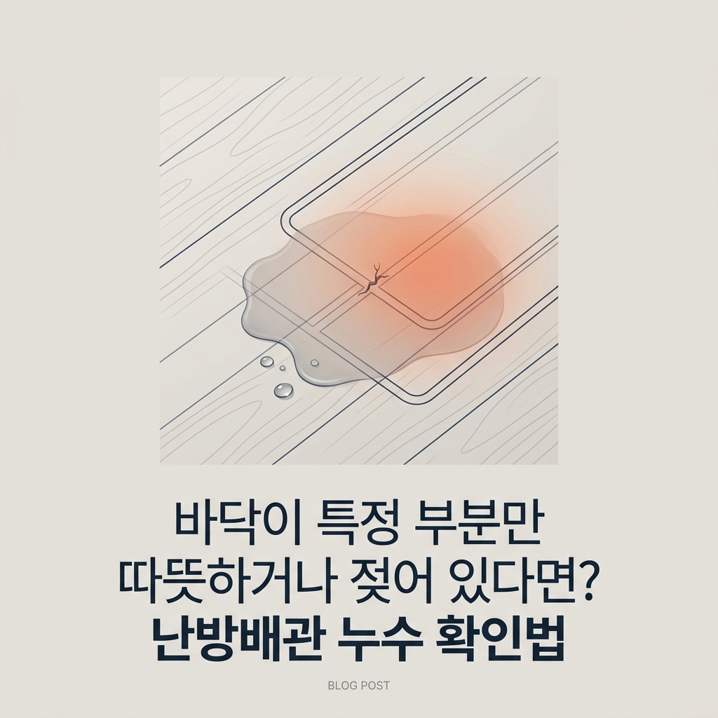바닥이 특정 부분만 따뜻하거나 젖어 있다면? 난방배관 누수 확인법