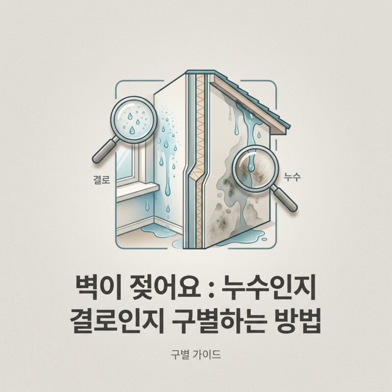 누수인지 결로인지 구별하는 방법