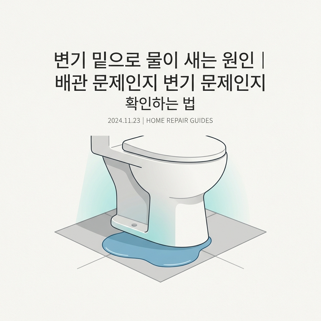변기 밑으로 물이 새는 원인｜배관 문제인지 변기 문제인지 확인하는 법