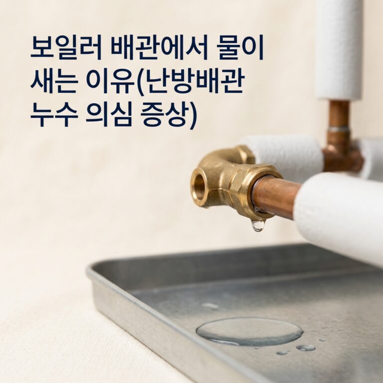 보일러 배관에서 물이 새는 이유(난방배관 누수 의심 증상)