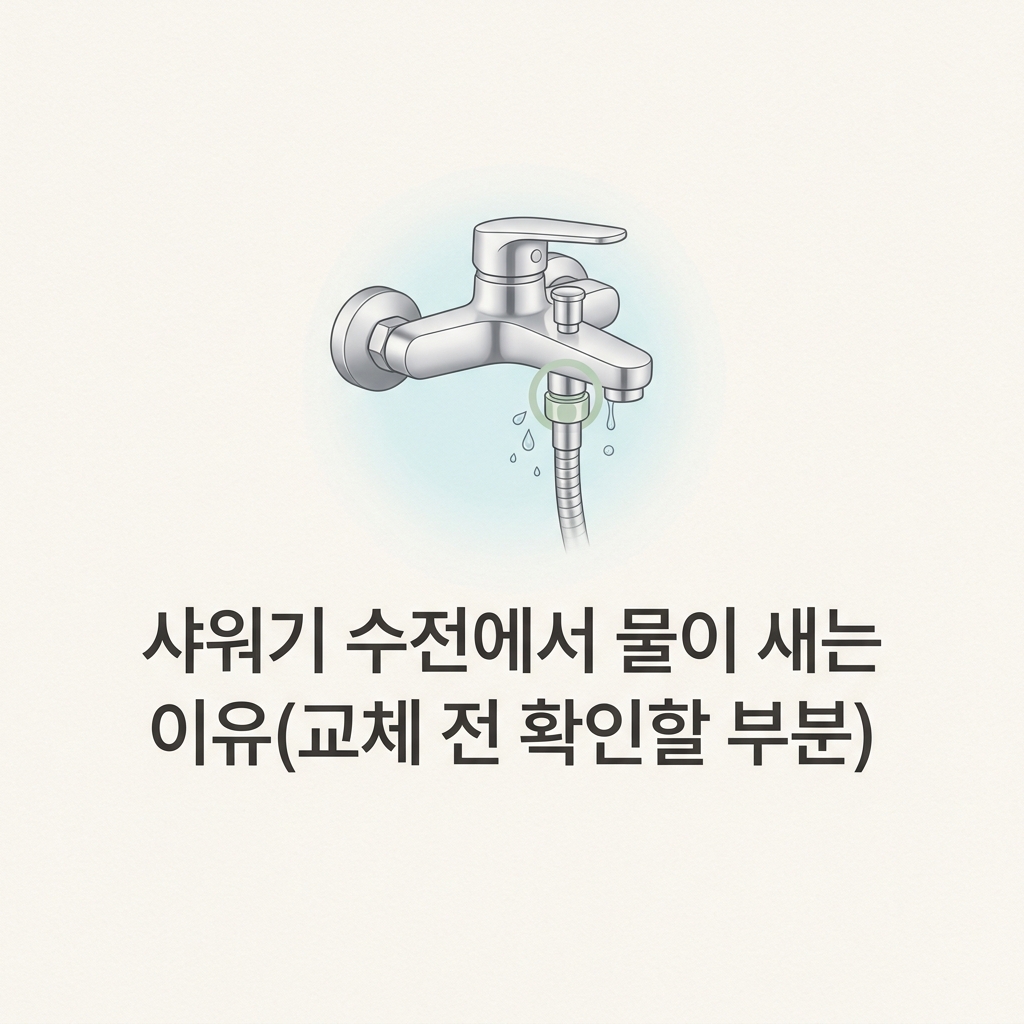 샤워기 수전에서 물이 새는 이유(교체 전 확인할 부분)