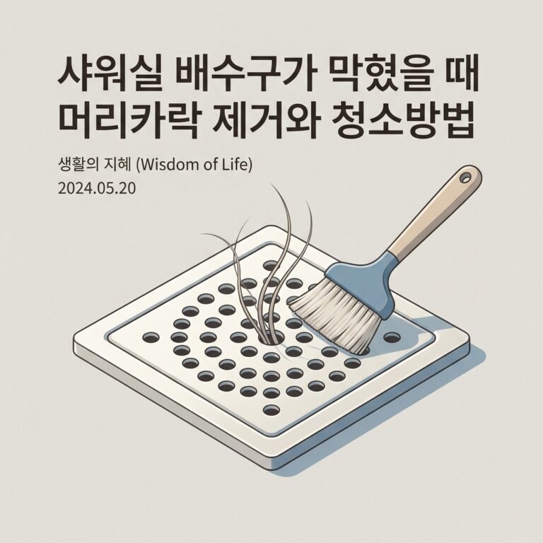 ai thumbnail minimal 샤워실 배수구가 막혔을 때 머리카락 제거와 청소방법 1787039943