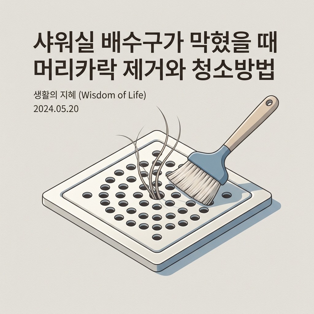 ai thumbnail minimal 샤워실 배수구가 막혔을 때 머리카락 제거와 청소방법 1787039943