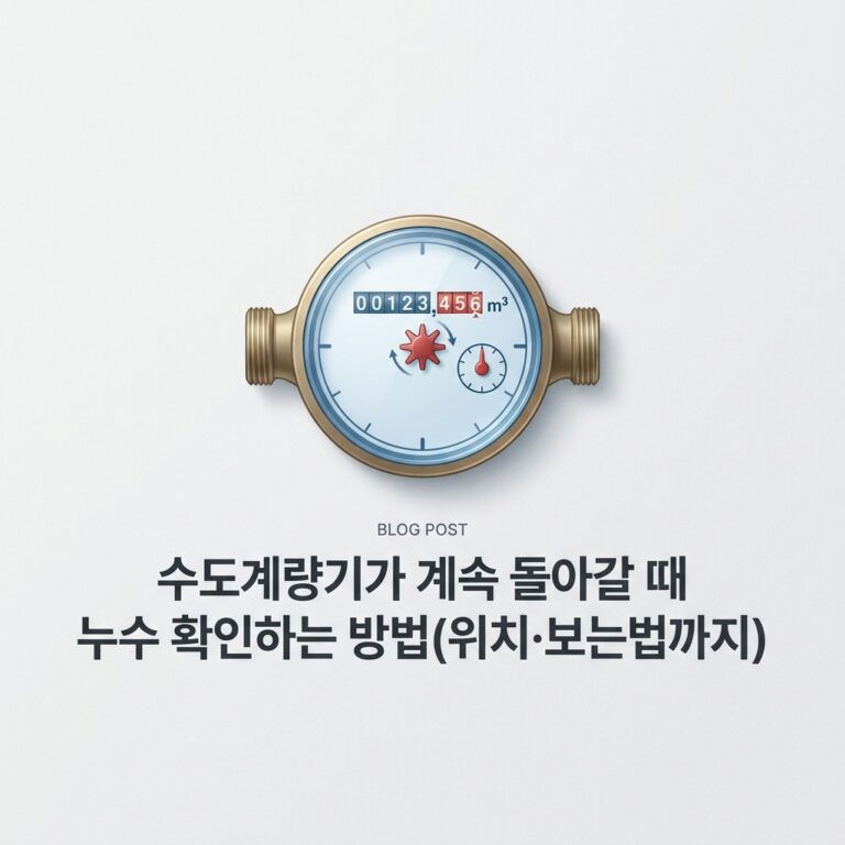 수도계량기 누수 확인