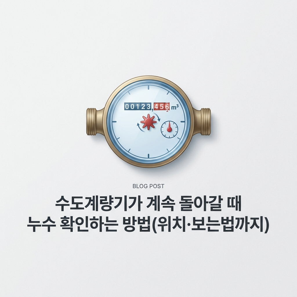 수도계량기 누수 확인