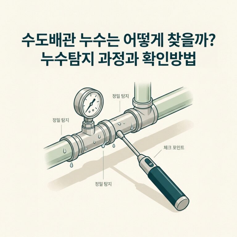 수도배관 누수탐지 과정과 확인방법