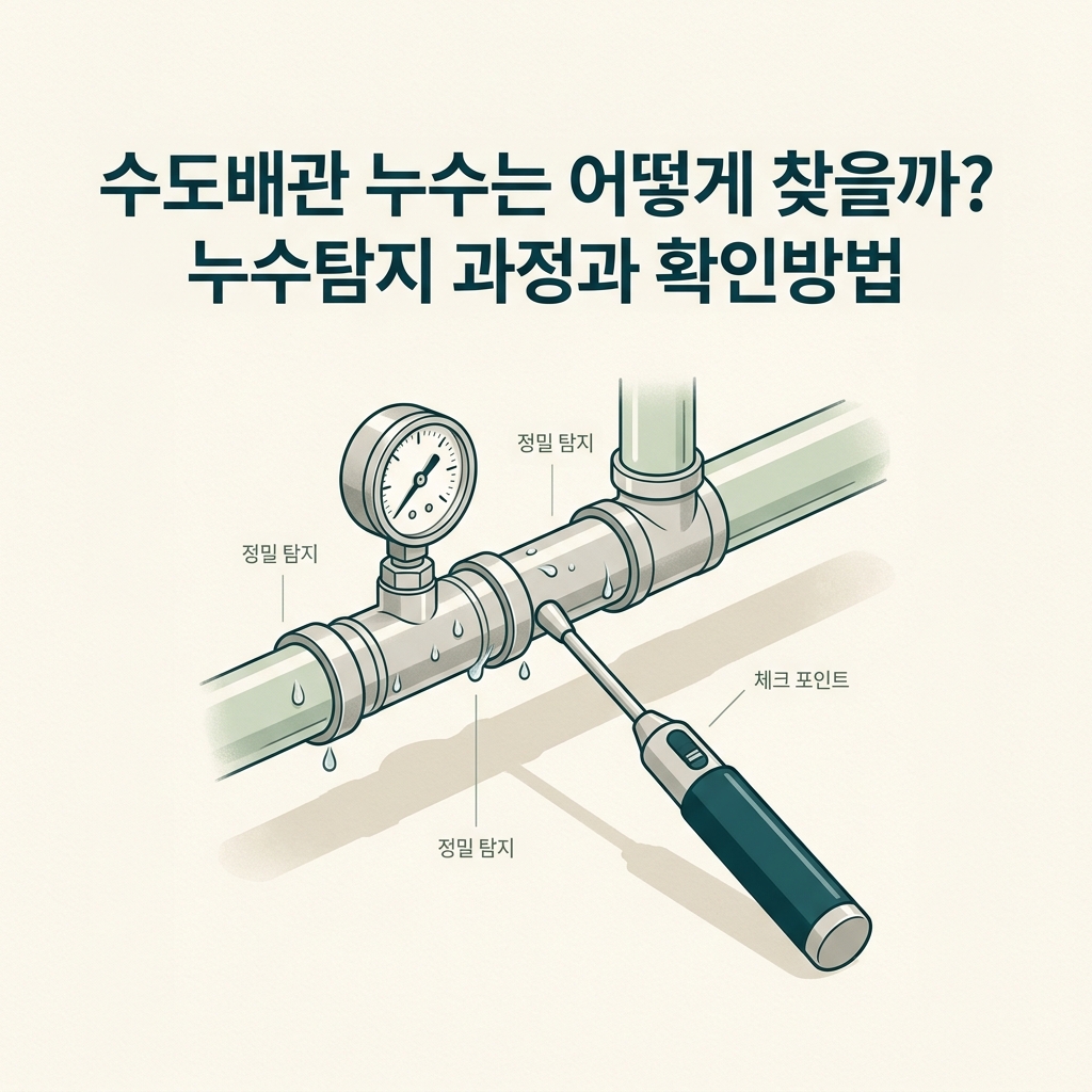 수도배관 누수탐지 과정과 확인방법
