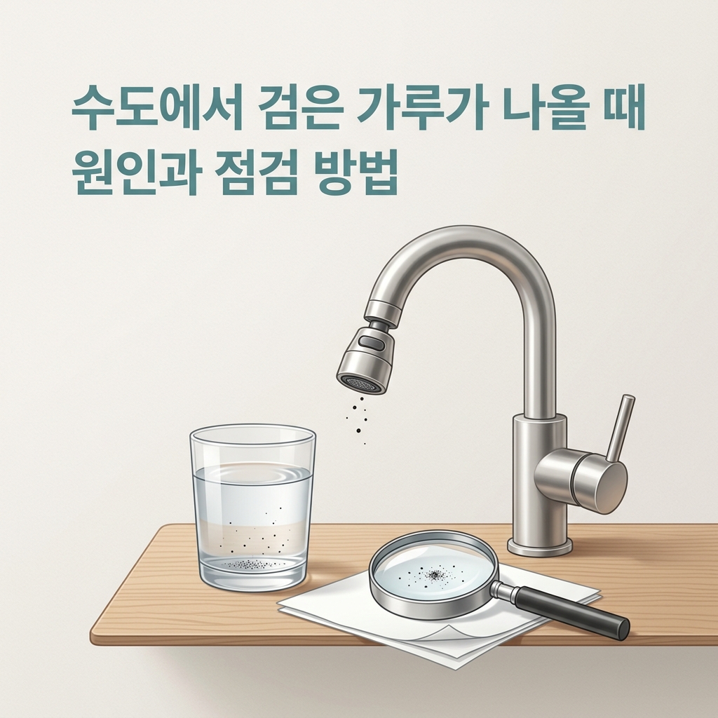 수도에서 검은 가루가 나올 때 원인과 점검 방법