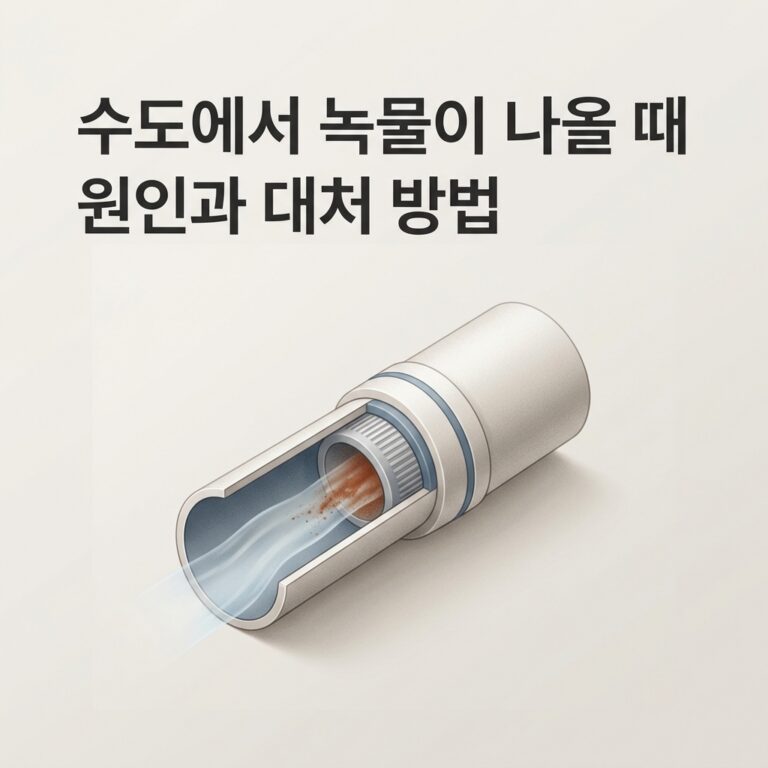 수도에서 녹물이 나올 때 원인과 대처 방법