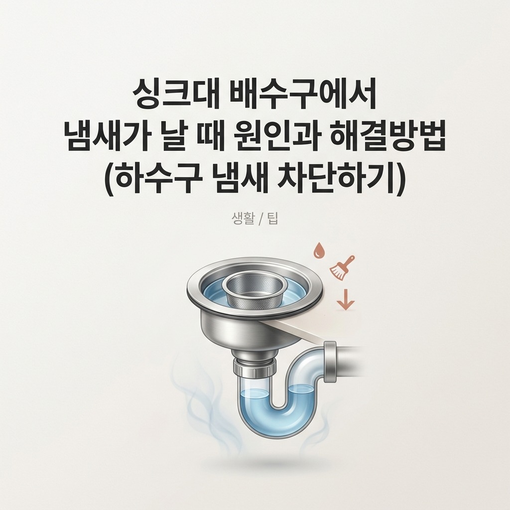 싱크대 배수구에서 냄새가 날 때 원인과 해결방법 (하수구 냄새 차단하기)