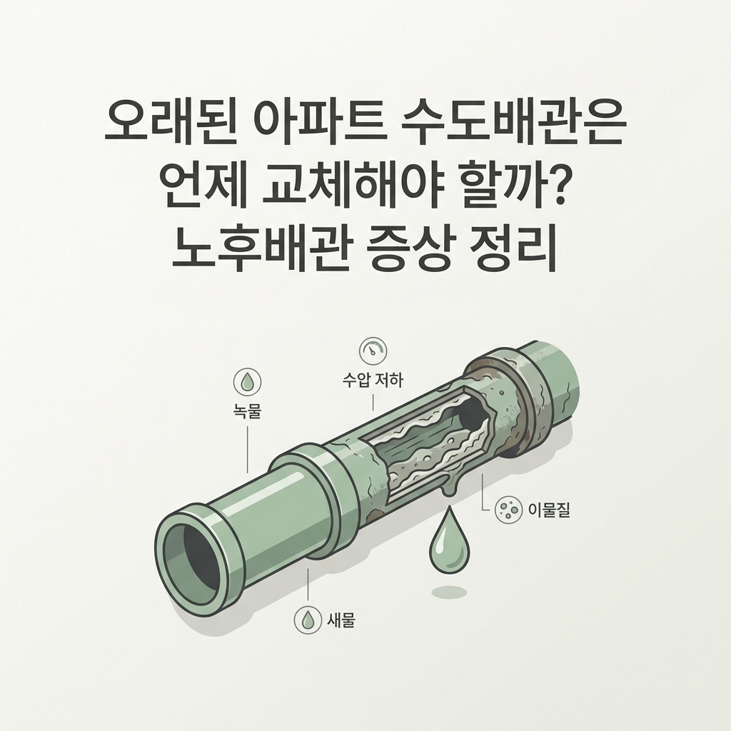 오래된 아파트 수도배관은 언제 교체해야 할까? 노후배관 증상 정리