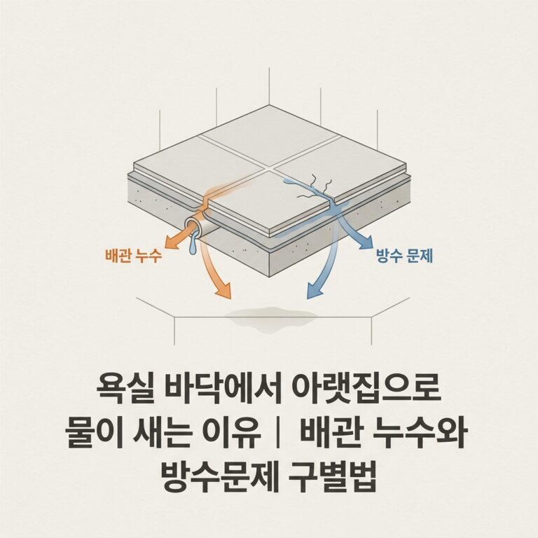 욕실 바닥에서 아랫집으로 물이 새는 이유 썸네일