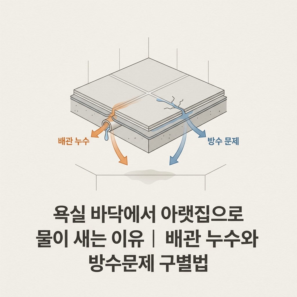 욕실 바닥에서 아랫집으로 물이 새는 이유 썸네일