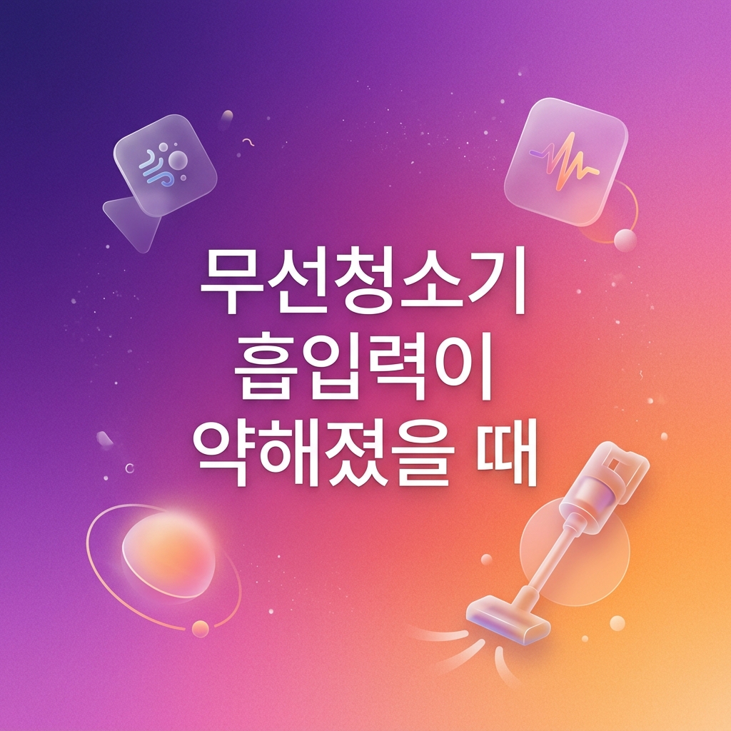 무선청소기 흡입력이 약해졌을 때