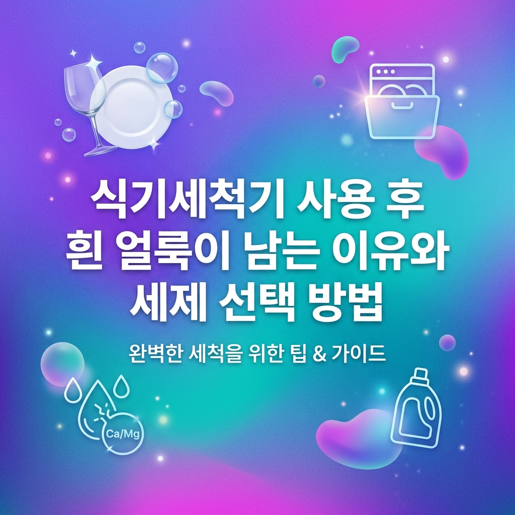 식기세척기 사용 후 흰 얼룩이 남는 이유와 세제 선택 방법