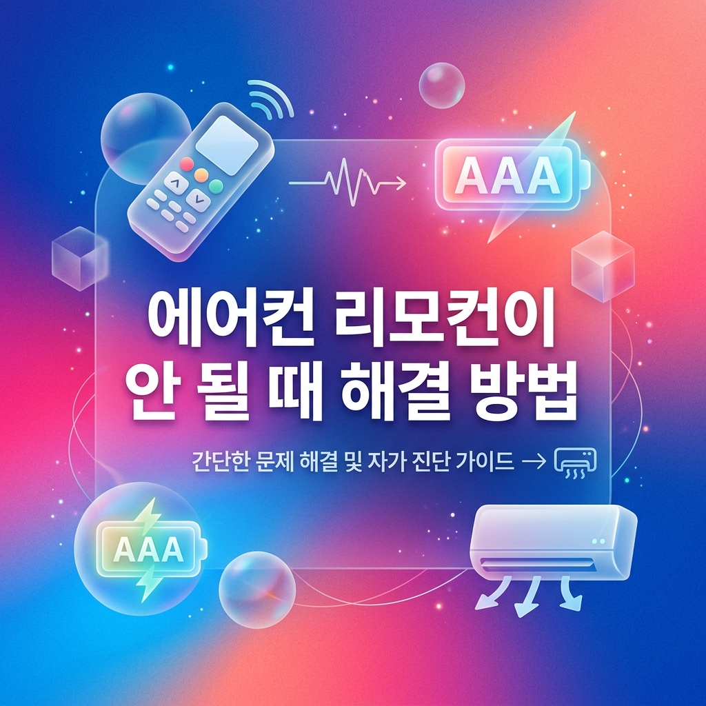 에어컨 리모컨이 안 될 때 해결 방법