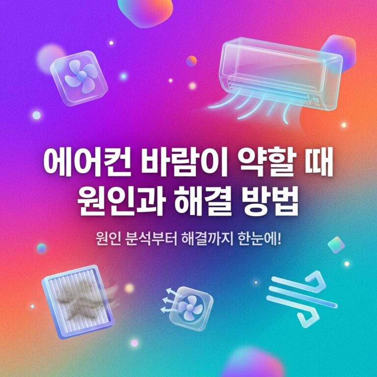 에어컨 바람이 약할 때 원인과 해결 방법