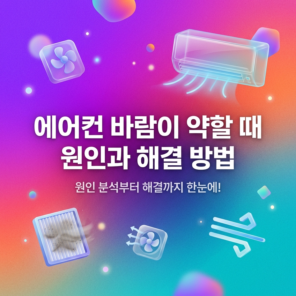 에어컨 바람이 약할 때 원인과 해결 방법